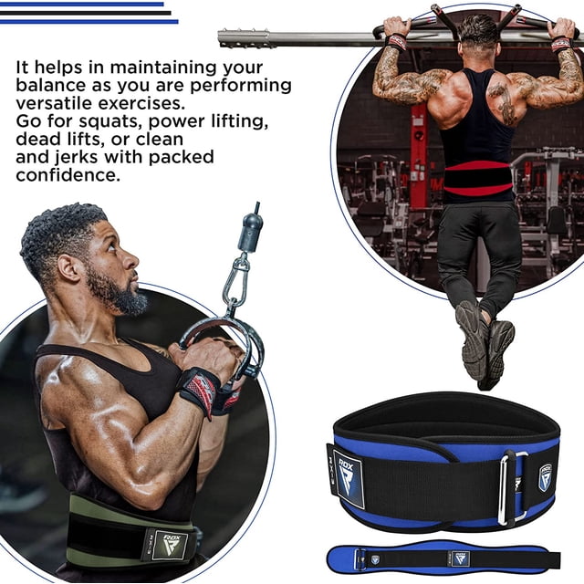 RDX Weight Lifting Belt, 6 Inch Curved Padded Back Lumbar Support, Functional Fitness Strength Training, Core Exercise Workout Bodybuilding Powerlifting Deadlifts Squats, Home Gym Equipment