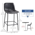 thumbnail image 3 of HOMCOM Tabourets de Bar Ensemble de 2, Chaises de Bar Rembourrées en Tissu Microfibre, 3 of 10