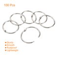 thumbnail image 3 of Unique Bargains Metal Binder Rings, Silver Tone, 100 Count, 100 Pack, 3 of 5