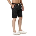 thumbnail image 4 of INSPIRE CHIC Men's Shorts Drawstring Waist Fish Pattern Beach Summer Board Shorts 32 Black, 4 of 7
