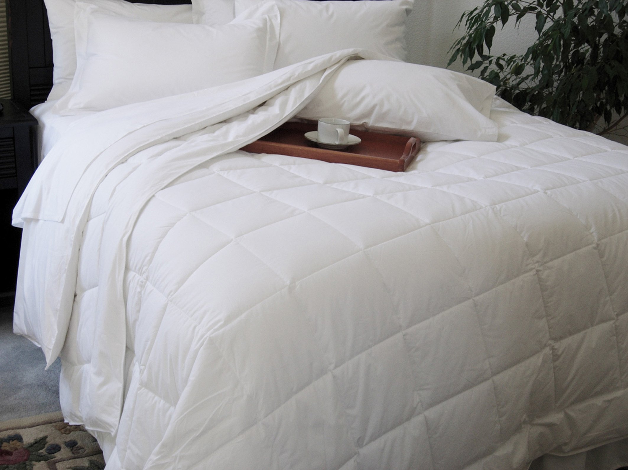 Natural Comfort Classic White Down Alternative Comforter or Blanket Year Round Filled, FullXL