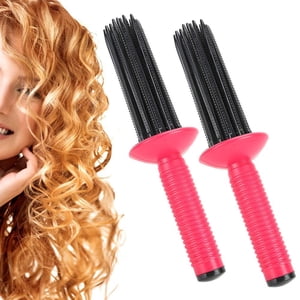 EcoNesxp Fluffy Curling Iron Tool 17 Comb Teeth 2-Piece Set Non-Slip Curling Iron