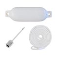 thumbnail image 4 of koolsoo 4xBoat Fenders Mooring Buoy 4x16inch Waterproof Protection Marine Docking Inflatable Marine for Sailboats, Row Boats, Pontoon Boat , Rope, 3 Pcs, 4 of 9