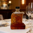 thumbnail image 3 of Glass Bottle With Stopper 150 ml Borosilicate Whiskey Decanter Portable Wolf Design Lead Free Heat Resistant Beverage Container, 3 of 7
