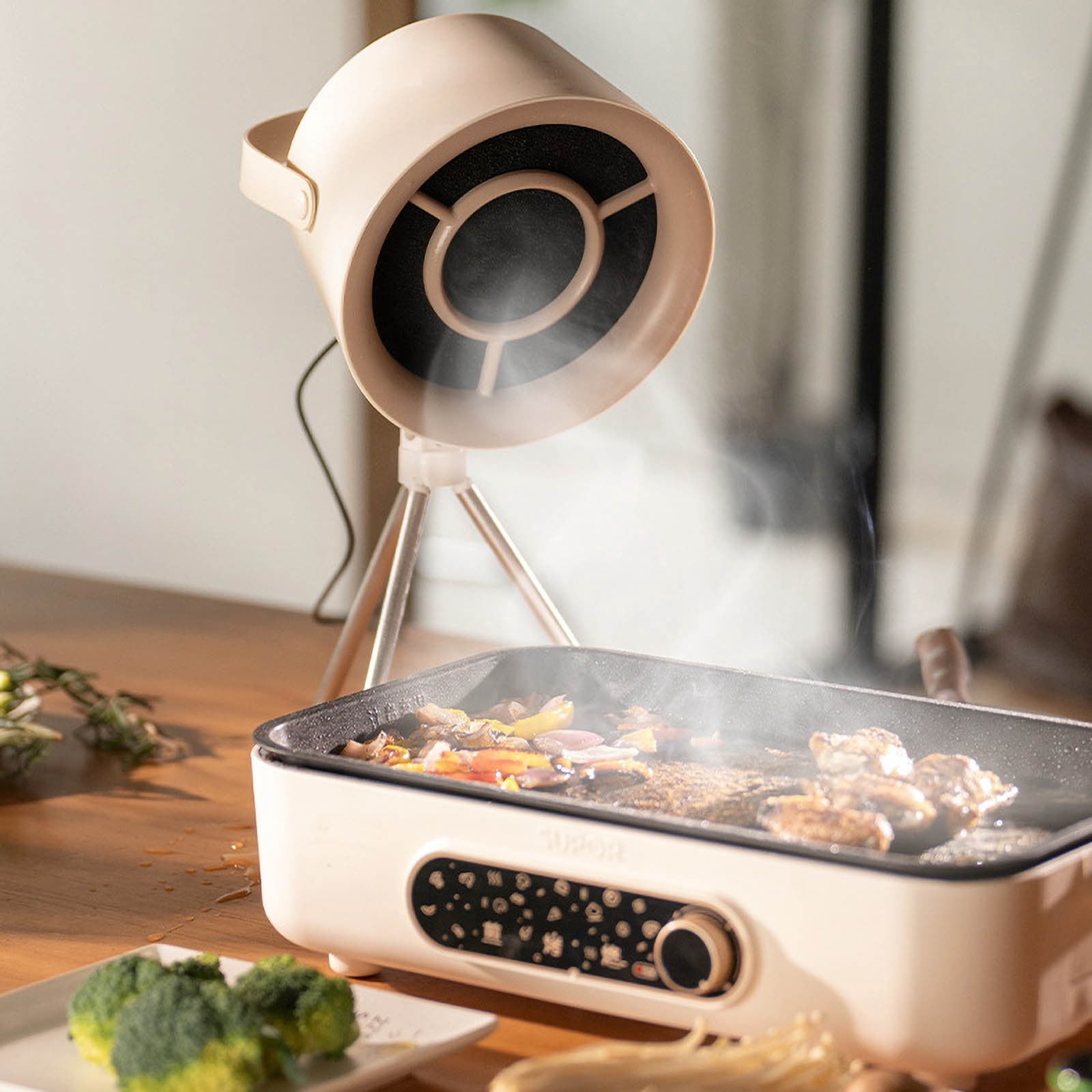 Small Pots for Cooking,Household Desktop Range Hood Small Large Suction Light Range Hood Indoor Barbecue Hot Pot Range Hood,Large Pot for Cooking,Kitchen Range Hood,Hot Pot Pot