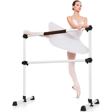 Goplus 4ft Portable Freestanding Ballet Barre Double Dance Stretching Bar