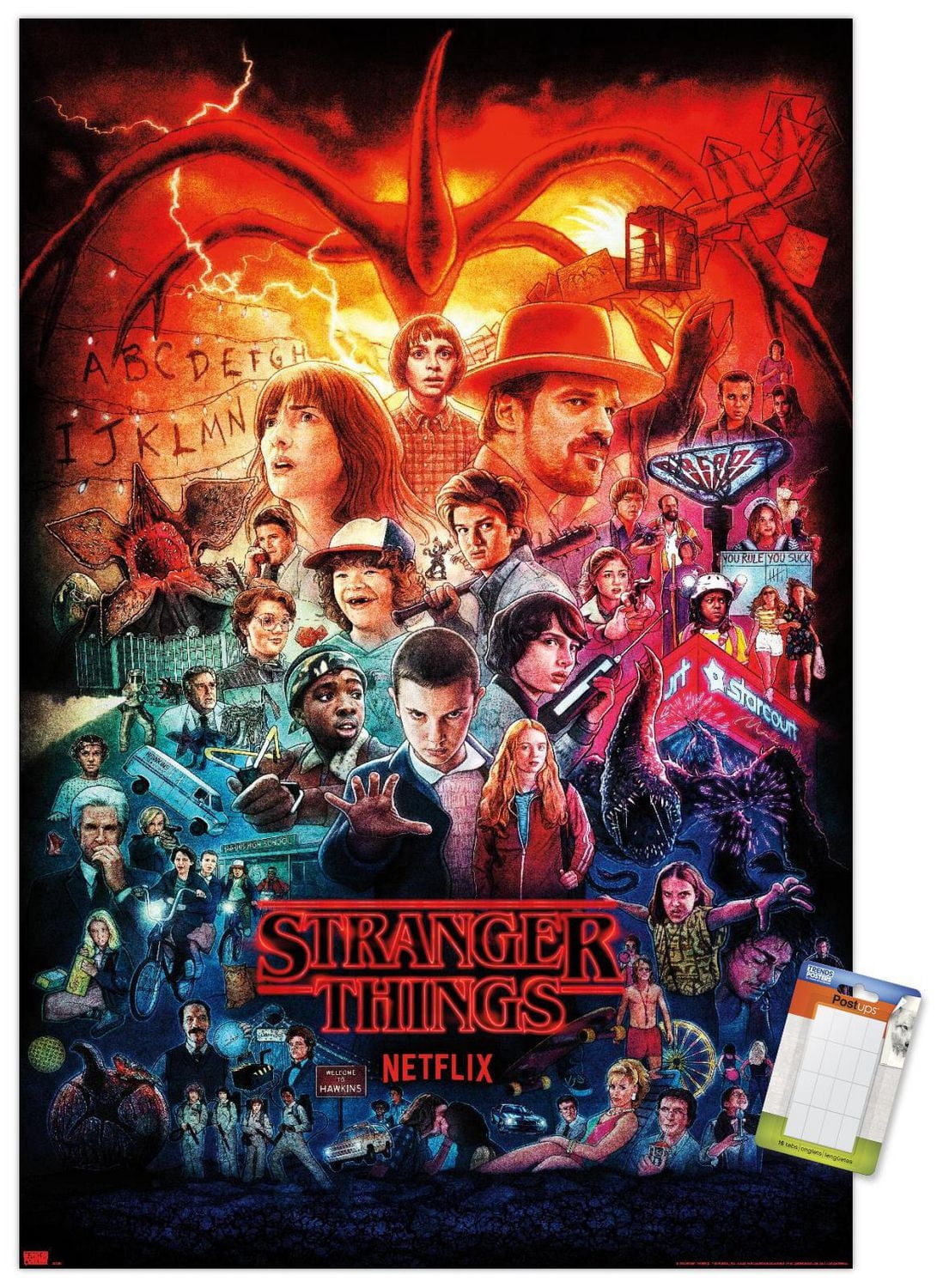 Netflix Stranger Things - Three Seasons One Sheet Wall Poster