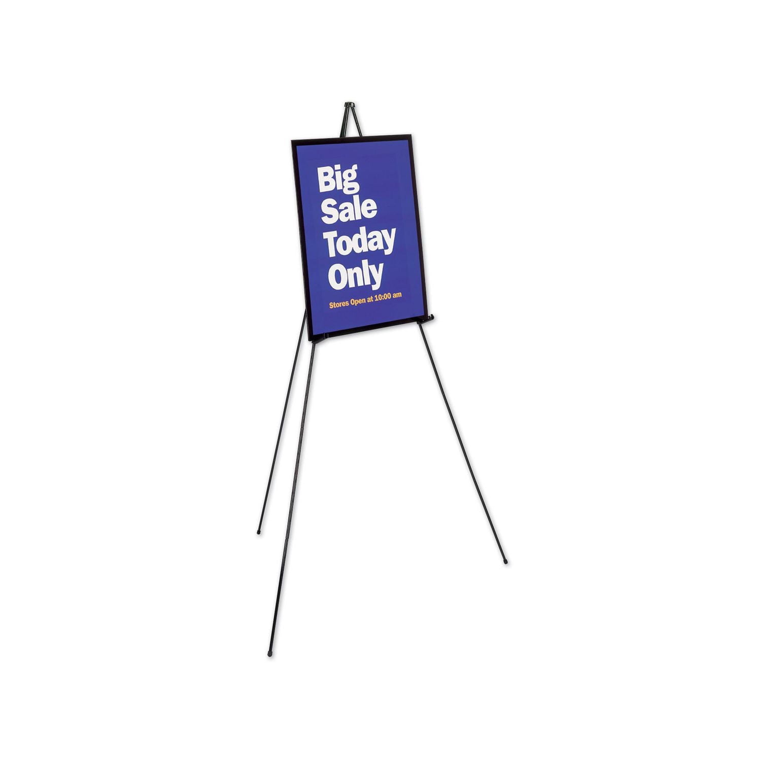Quartet Full-Size Instant Easel Stand, Black, 63"