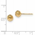 thumbnail image 2 of 14K Yellow Gold 6mm Diamond Cut Ball Post Earrings, 2 of 2