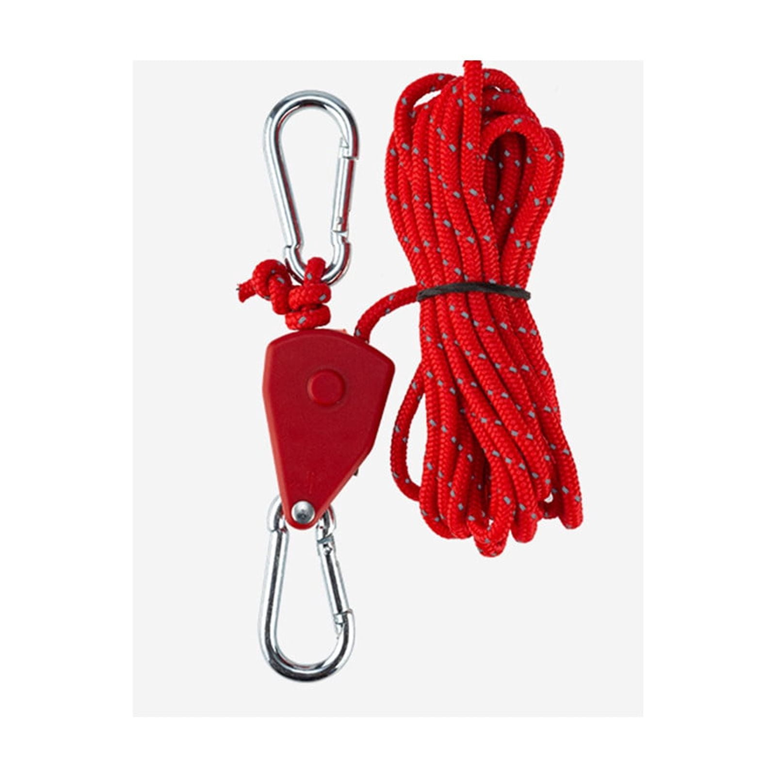 Dadatutu Support de Corde Réglable 1/6 Pouce Robuste pour Cordes Légères, Élingues Légères, Boucle de Tente avec Poulie pour Camping en Plein Air Randonnée