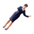 thumbnail image 2 of Maoww 1:64 Hand Painted Model People Figure Diorama Scenery Hostess Blue, 2 of 9