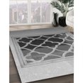 thumbnail image 3 of Ahgly Company Machine Washable Indoor Round Transitional Gray Cloud Gray Area Rugs, 6' Round, 3 of 7