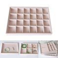 thumbnail image 3 of Velvet Jewelry Display Storage Tray Holder Box for Dresser Drawer, Ear Necklace, Space Saver Style 03, 3 of 8