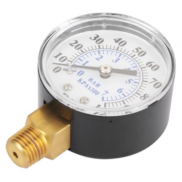 0-100psi 0-7bar Pressure Gauge Manometer for Water Air Oil Dial Instrument Base Entry NPT 1/4"