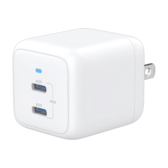 onn Fast Charging USB Certified USB-C Compact Wall Charger with 40W Power Delivery
