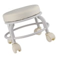 thumbnail image 2 of Rolling Ottoman, Memory Foam Scoot Stool Stain Resistant  for Indoor Orange,Beige,Coffee Color, 2 of 8