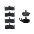 thumbnail image 2 of KMG Front + Rear Brake Pads Compatible with 2005-2008 Kawasaki ZZR600 - Non-Metallic Organic NAO Brake Pads Set, 2 of 4