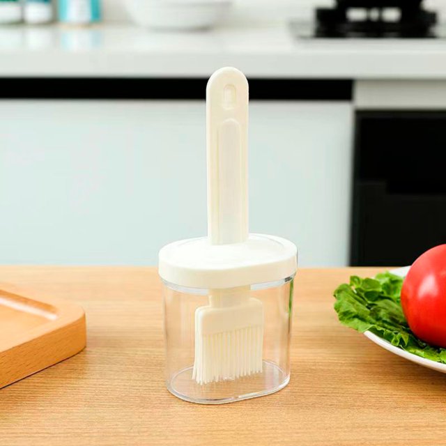 1PC Tin Foil Roll Integrated Oil Brush Oil Bottle Oil Filling Bottle With Silicone Brush Two In One Silicone Measurement Filling Bottle For Kitchen Cooking Frying Baking Grilling Pancakes
