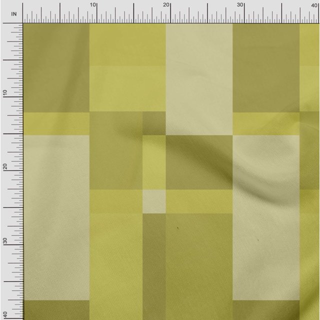Soimoi Polyester Crepe Fabric Geometric Panel Fabric Prints by Yard 52 Inch Wide
