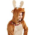 thumbnail image 3 of Combinaison de Noël pour Hommes, Pyjama à Fermeture Éclair, Lapin Rose, Yeti Ou Orignal, 3 of 7