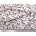 thumbnail image 2 of Soimoi White Rayon Fabric Insect,Bird & Floral Artistic Printed Fabric 1 Yard 56 Inch Wide, 2 of 3