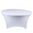 thumbnail image 2 of GUOOL Stretch Round Tablecloth Table Cover for Weddings Bars Party Outdoor DJ White 152x75cm, 2 of 9