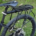 thumbnail image 4 of Semfri Porte-Bagages de Vélo Universel Ajustable, Porte-Bagage de Voyage avec Têtes à Dégagement Rapide, Logo Réfléchissant et Bande, Grand Filet de Chargement, Ailes Latérales Protectrices, Supporte 220 Lb - Noir, 4 of 13
