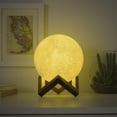 thumbnail image 1 of Merkury Innovations 3D LED Moon Light with Wood Stand, 5.5 inches 1-pack, 1 of 3
