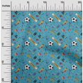 thumbnail image 2 of oneOone Coton Soie Vert Sarcelle Tissu Matière de Robe de Sport Tissu Imprimé Tissu au Mètre 42 Pouces de Large, 2 of 4