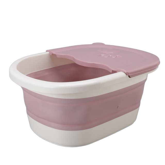 Foot Washing Basin, Foot Bath Tub Relief Pressure Plastic Portable For Household Pink,Blue