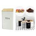 thumbnail image 1 of Metal Kitchen Canister Set for Coffee Tea and Dry Food Storage with Secure Airtight Lids, 1 of 6