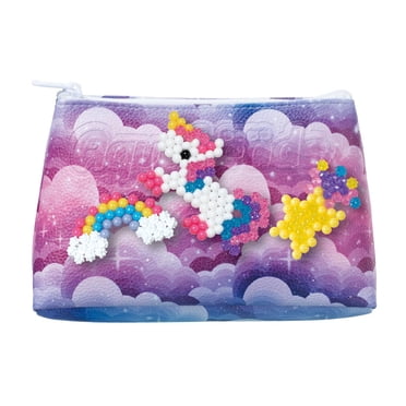 Aquabeads Decorator's Pouch, Complete Arts & Crafts Bead Kit for Children with DIY Purse - Pink Galaxy Unicorn Theme
