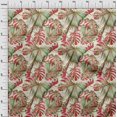 thumbnail image 4 of oneOone Viscose Jersey Red Fabric Leaves Sewing Craft Projects Fabric Prints By Yard 60 Inch Wide, 4 of 5