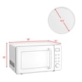 thumbnail image 2 of Costway 0.7Cu.ft Retro Countertop Microwave Oven 700W LED Display Glass Turntable Green, 2 of 10