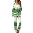 thumbnail image 2 of MeetoTime Pyjama d'Automne pour Femme, Ensemble 2 Pcs, Haut à Manches Longues Boutonné et Pantalon, Tenue de Nuit, 2 of 7