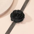 thumbnail image 3 of LinYooLi Collier Ras du Cou Fleuri pour Femmes Collier Gothique Floral à Lacets Collier Rose Long Collier en Velours pour Mariage Fête d'Été, 3 of 6