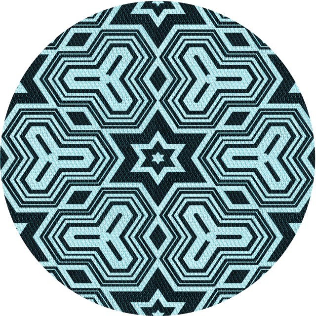 Ahgly Company Tapis Rond Lavable en Machine Intérieur Transitionnel Vert Sarcelle Profond, 4 Pieds Rond