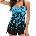 thumbnail image 1 of Two Piece Bathing Suit For Women Tummy Control Bathing Suits Athletic Blouson Swim Tank Top With Shorts, 1 of 7