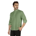 thumbnail image 4 of Bestman Formal Front Button Placket Solid Shirts For Mens Long Sleeve Regular Fit Shirt, 4 of 7