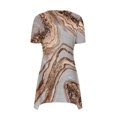 thumbnail image 5 of Hauts d'Été pour Femmes 2023 Coupe Ample Col Rond Manches Courtes T-Shirts T-Shirts Graphiques Étoiles et Rayures Blouses Décontractées et Confortables, 5 of 5