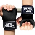 thumbnail image 2 of Sports Weightlifting Wrist Straps with Double Leather Layer for Enhanced Grip and Support Optimized Hand and Wrist for Gym and Powerlifting, 2 of 8