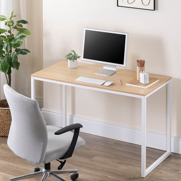 Zinus Jennifer Modern Minimalist Office Desk, 47 inch Multipurpose Computer Workstation or Dining Table for Small Spaces, White