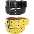 thumbnail image 1 of CTM® Kid's Leather Two Hole Jean Belt (Pack of 2 Colors), 1 of 4