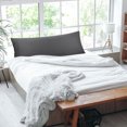 thumbnail image 4 of PiccoCasa Cotton Body Pillow Case with Zipper Closure Dark Gray 20"x 55" 1PCS, 4 of 7