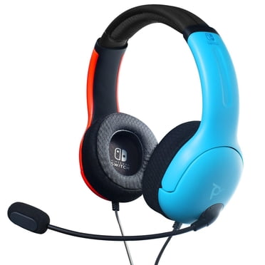 PDP AIRLITE Wired Headset: Blue & Red - Nintendo Switch, Nintendo Switch Lite, & Nintendo Switch - OLED Model