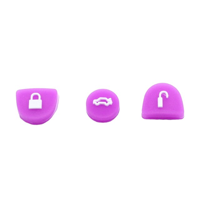 ZheElen 3pcs Silica Gel Key Buttons Remote Repair Kit Convenient And Durable Solution For Commodore VS VT Purple 1Set