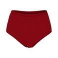 thumbnail image 4 of Women Bikini Bottoms High Waist Retro Basic Full Coverage Skin Friendly Beach Swimwear, 4 of 4