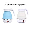 thumbnail image 3 of US Plug Foldable Electric Kettle with Silicone & Stainless Steel Body, 600W Fast Heating, One-Button Operation, Ergonomic Handle & Lid, Washable Design, Compact for Travel/Home, White (Space-Saving, 3 of 6