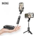 thumbnail image 1 of Phone Selfie Stick Tripod Cell Phone Stand Aluminum Alloy Live Streaming Bracket Stand Holder Tripod Travel Phone Tripod Compatible For IOS Android Smart Phones Q11MINI+ stainless steel black, 1 of 5