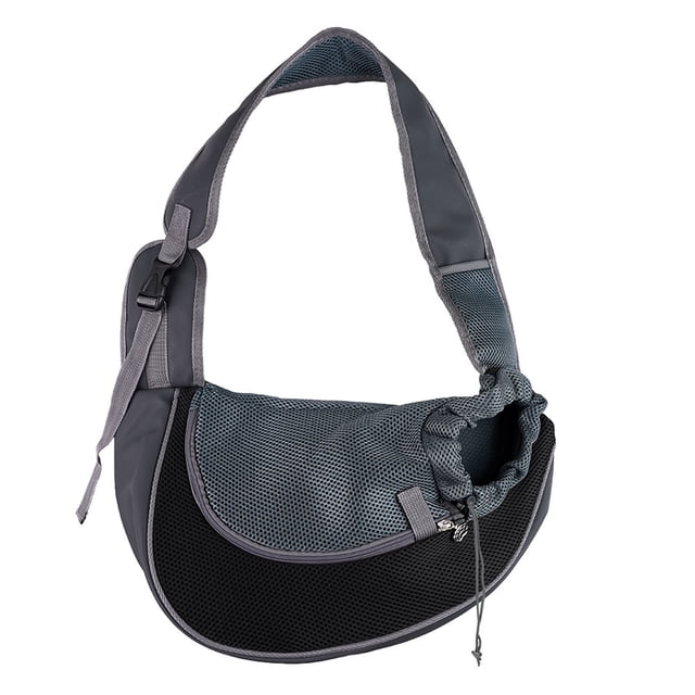 Small Pet Dog Sling Carrier Breathable Mesh Travelling Pet Hands- Sling Bag Adjustabled Padded Strap Front Pouch Shoulder Bag For Dogs Cats